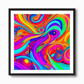 Abstract Psychedelic Painting 1 Art Print