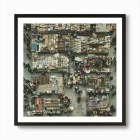 Stockcake Bustling Market Scene 1719975271 Art Print