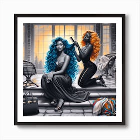 'Two Women' 4 Art Print