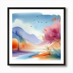 Watercolor Painting 28 Art Print