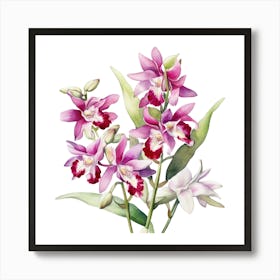 Spring Awakening Blooming Beautiful Orchids Art Print