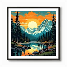 National Park Banff Alberta Canada Art Print