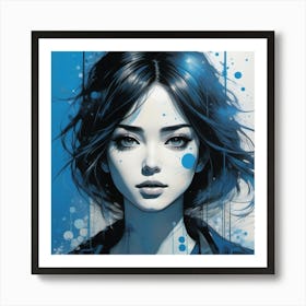 Blue Girl Art Print