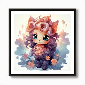 Cute Llama Art Print