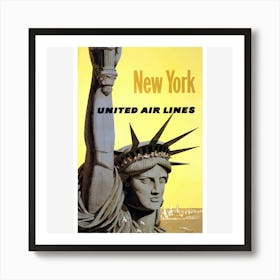 New York United Air Lines Art Print
