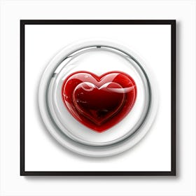 Heart Icon Isolated On White Background Art Print