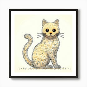 Dotty Cat Art Print