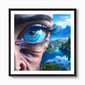 Eye Of A Man Art Print