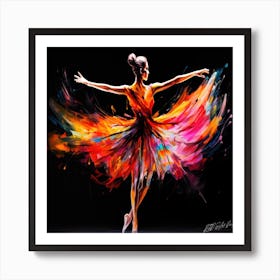 Ballerina Bright - Ballet Dancer Flare Art Print