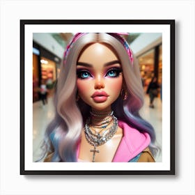 Barbie Doll In The Mall Art Print