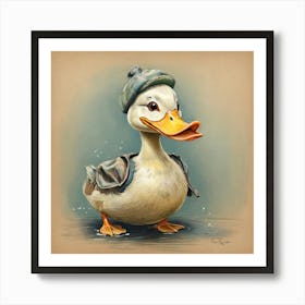 Duck In A Hat 5 Art Print