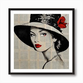 Lady In A Hat Art Print