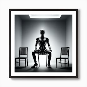 Robot Sitting On A Chair 4 Art Print