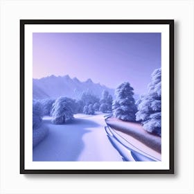 Snowy Landscape 39 Art Print