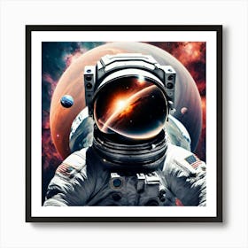 Astronaut In Space 2 Art Print