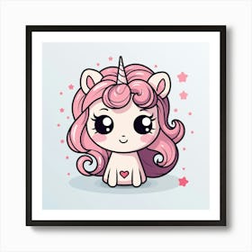 Cute Unicorn 292 Art Print