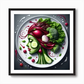 Vegetables Portrait Art Print