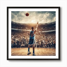 Basketball Player In Action 9 Art Print