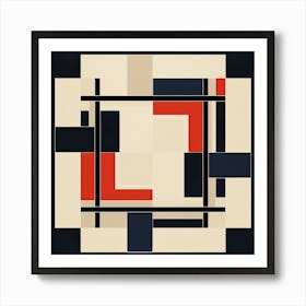 Vintage Symmetry: Mid Century Modern Elegance Art Print