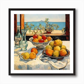 Table With Fruit Art Print