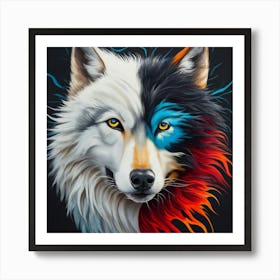 Wolf Painting 1 Art Print