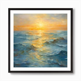 Sunset Over The Sea 1 Art Print