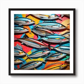 Group Of Sardines Art Print Art Print