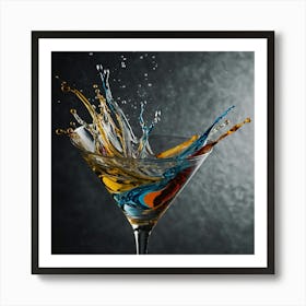 Splashing Martini Art Print