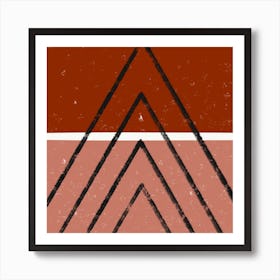 Brown Triangles Variation Art Print