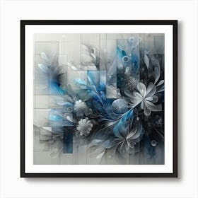 Abstract Flower Painting 4 Art Print