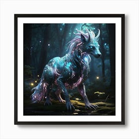 Wolf In The Forest Art Print