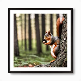 Squirrel In The Forest 132 Art Print