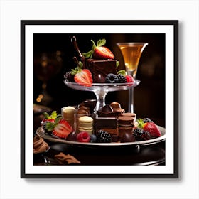 Desserts And Drinks Art Print