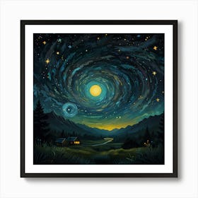 Night Sky With Stars 3 Art Print