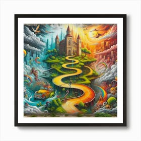 Rainbow Road Art Print