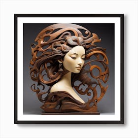 Bust Of A Woman Art Print