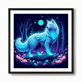 A mystical wolf Art Print