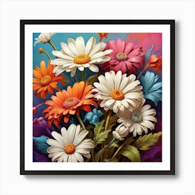 Daisies In A Vase art print 1 Art Print