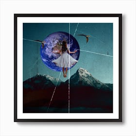 fly me to the moon Art Print