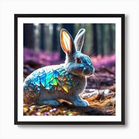 Mosaic Rabbit Art Print