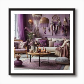 Bohemian Living Room 2 Art Print