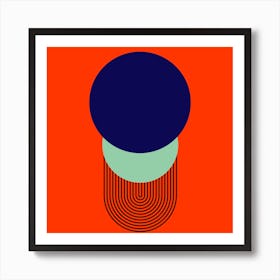 Orange Mid-Century Arch Art Print