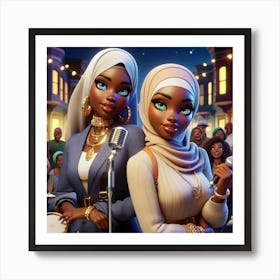 Two Muslim Women Art Print