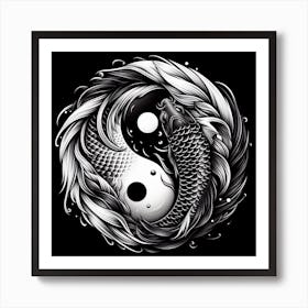 Yin Yang symbol 3 Art Print