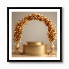 Gold Wedding Arch Poster