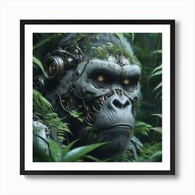 Gorilla In The Jungle Art Print