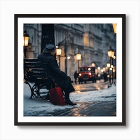 London Street Scene 1 Art Print