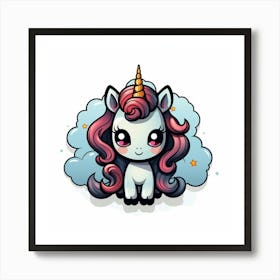 Cute Unicorn 721 Art Print