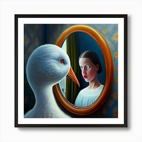 'The Girl In The Mirror' Art Print