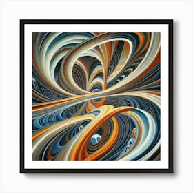 Interstellar laser light line pattern abstract art 3 Art Print